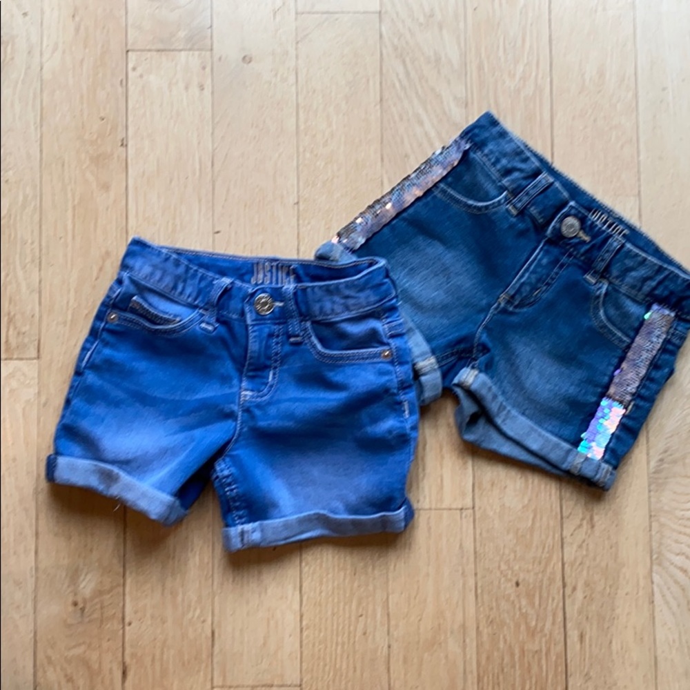 Like New Girls Justice Denim Shorts